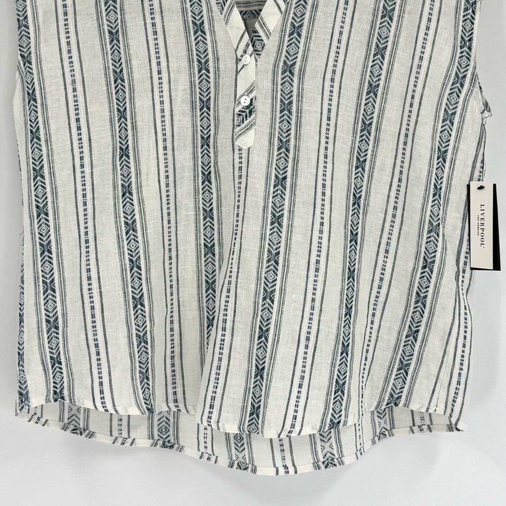 Liverpool‎ Los Angeles Women's Linen Blend Oversized Sleeveless Top, Size S, NWT - Picture 6 of 9